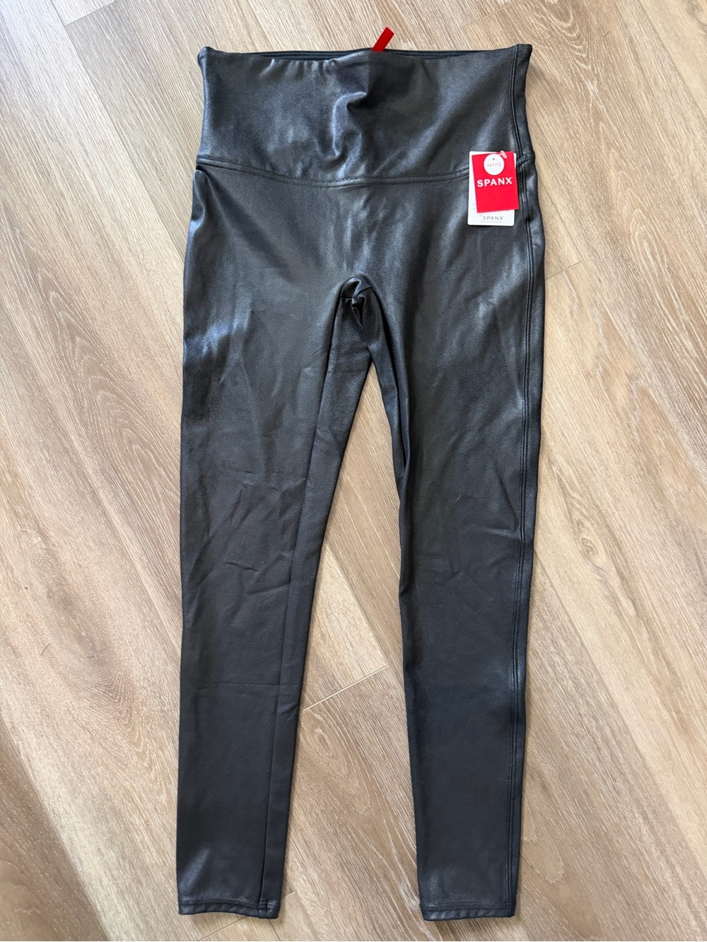 SPANX Faux Leather High-Rise Leggings - Black